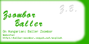 zsombor baller business card